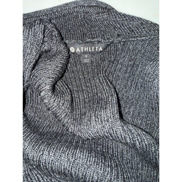 Athleta Sentinel Full Zip Sweater Merino Wool Blend Gray Women's Sz S [jb] - Picture 5 of 8